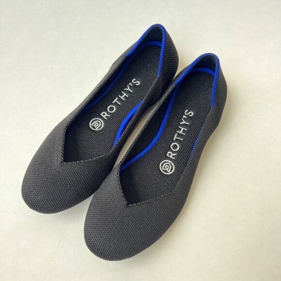 Rothy’s The Flat Women’s Black Solid Knit Flats, Size 6 - Picture 1 of 7